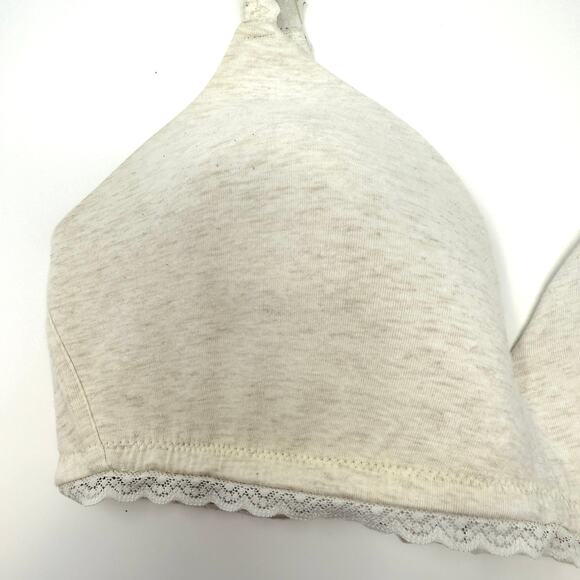 Aerie Wireless Lace Full Coverage Bra In Heathered Off White Size 36D - Picture 3 of 8